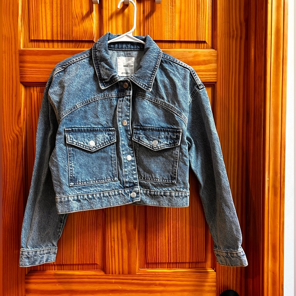 EUC Mango Light Blue Denim Jacket